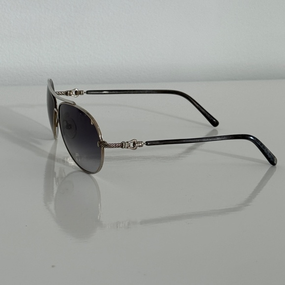 Rare David Yurman Women\'s Aviator Sunglasses DY007 Palladium Buckle Silver +Case main image 10
